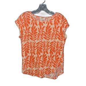 Rachel Zoe Tropical Fauna Print Linen Top